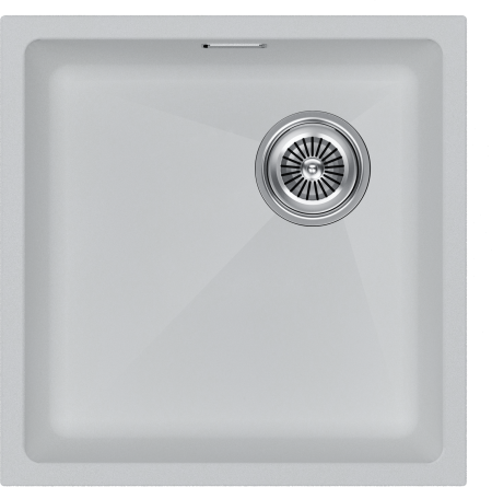 Кухонная мойка Paulmark LUMI 45UNI-SKEW LU45SK-WH 46х46 цвет белый